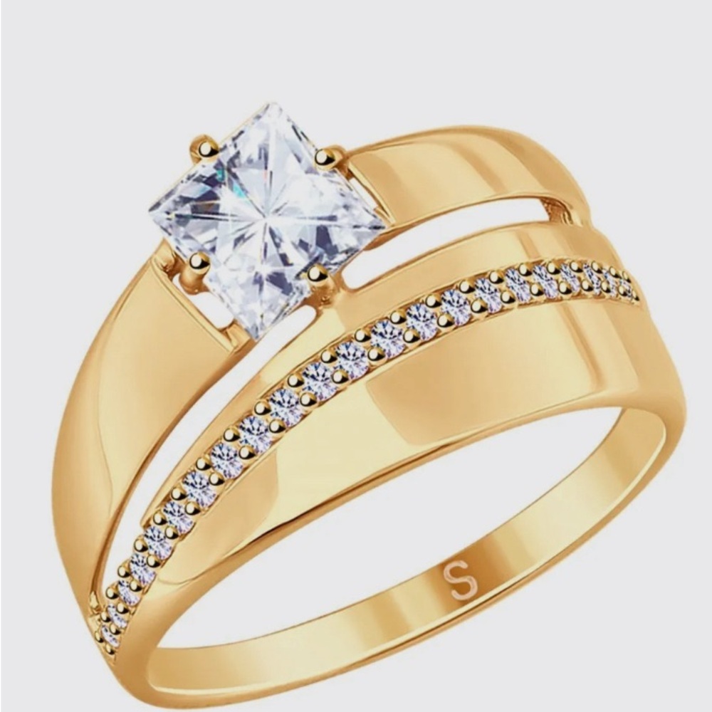 brand new Silver ring plated with real gold!